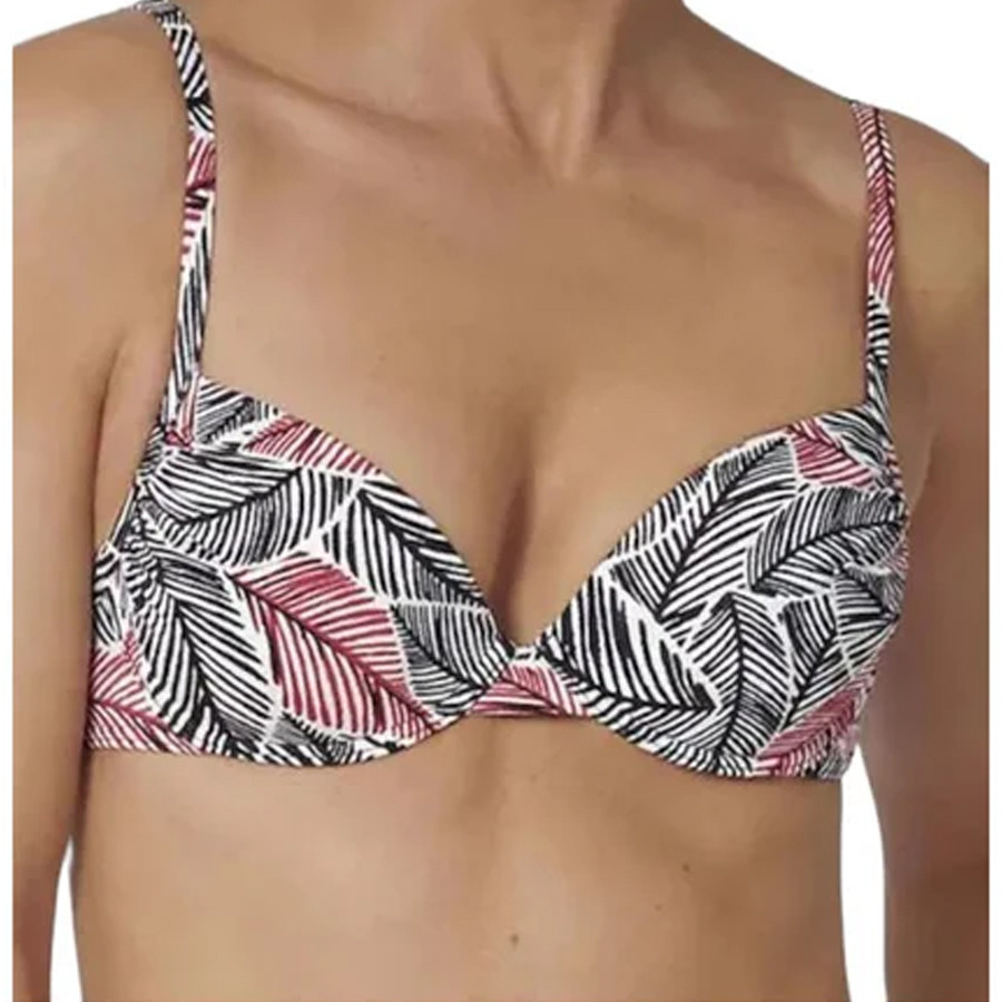 Triumph levélmintás push-up bikini felső